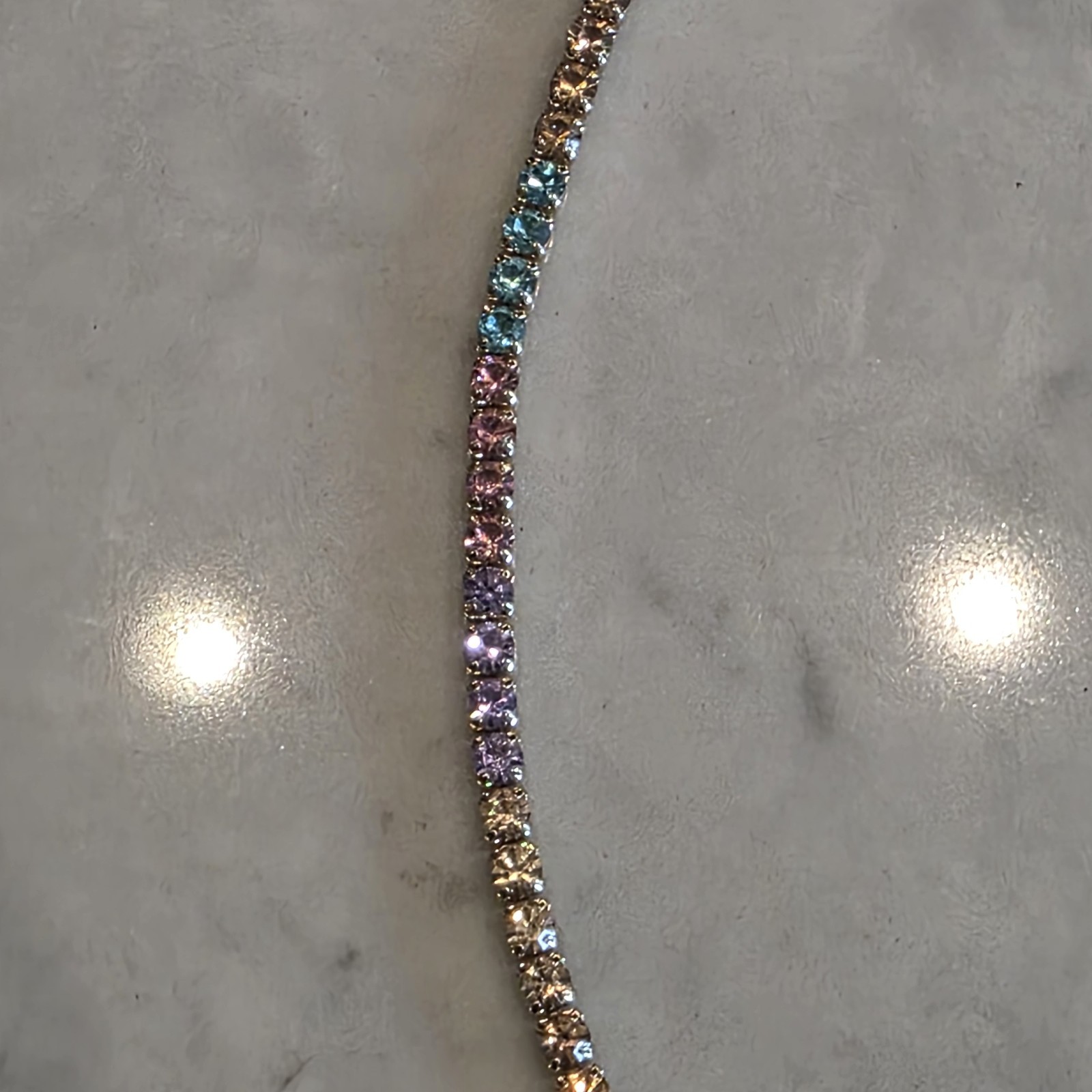 J. Crew Rainbow Crystal Rhinestone Tennis Choker Necklace