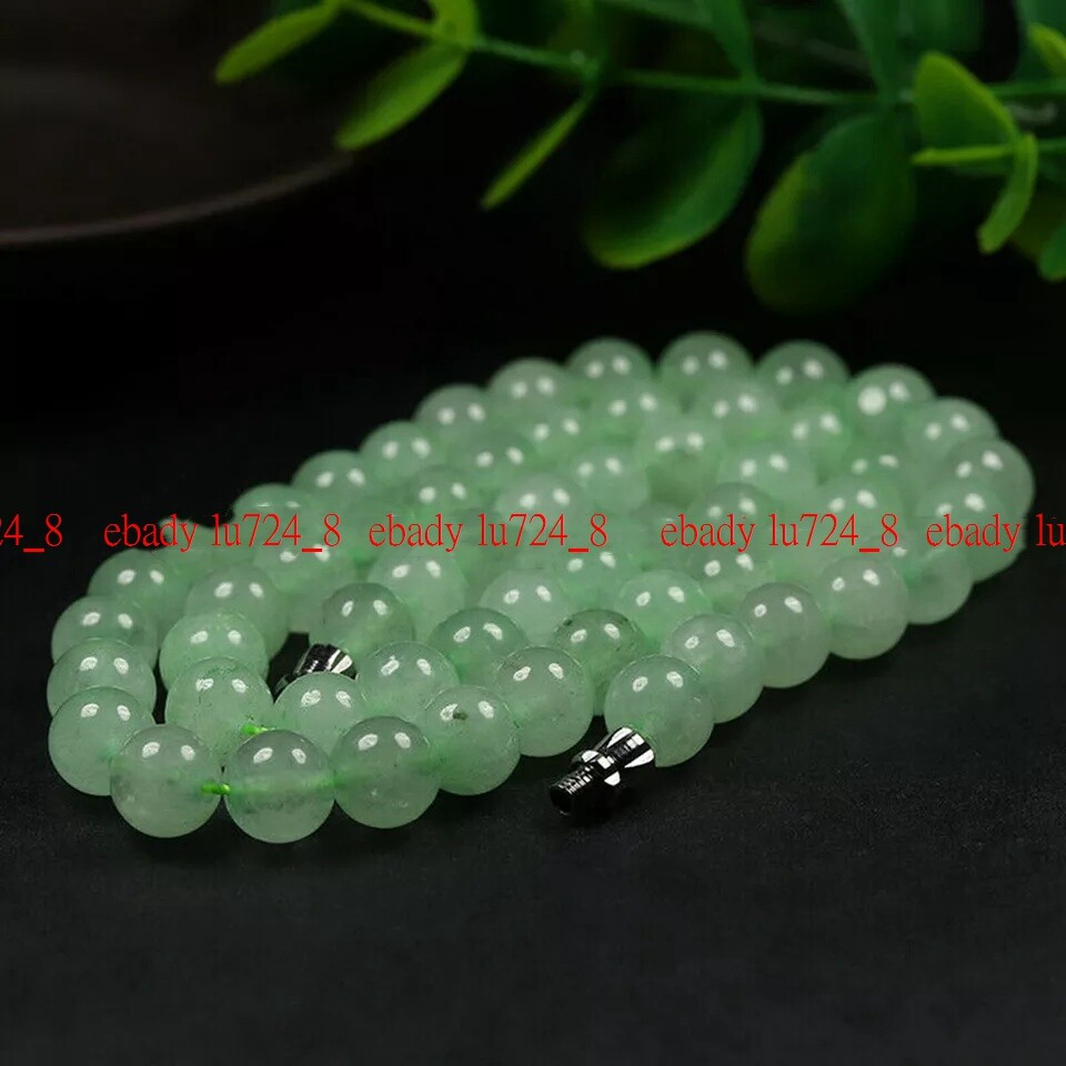 Beautiful 10mm Green Aventurine Jade Round Gemstone Beads Necklace 16-36”