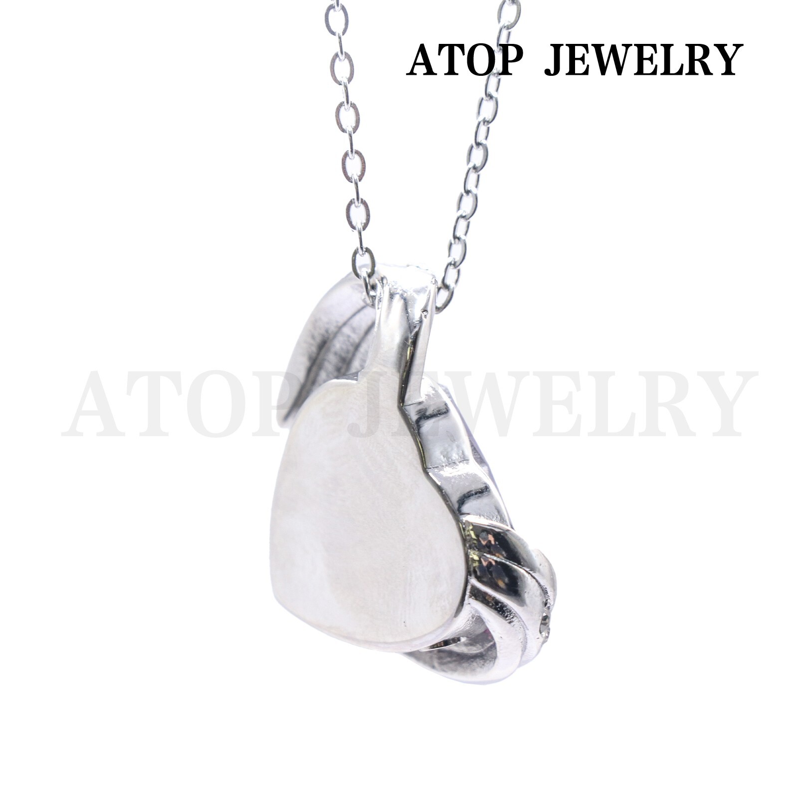 Heart Crystal Urn Necklace For Ashes Cremation Locket Pendant Memorial Jewelry