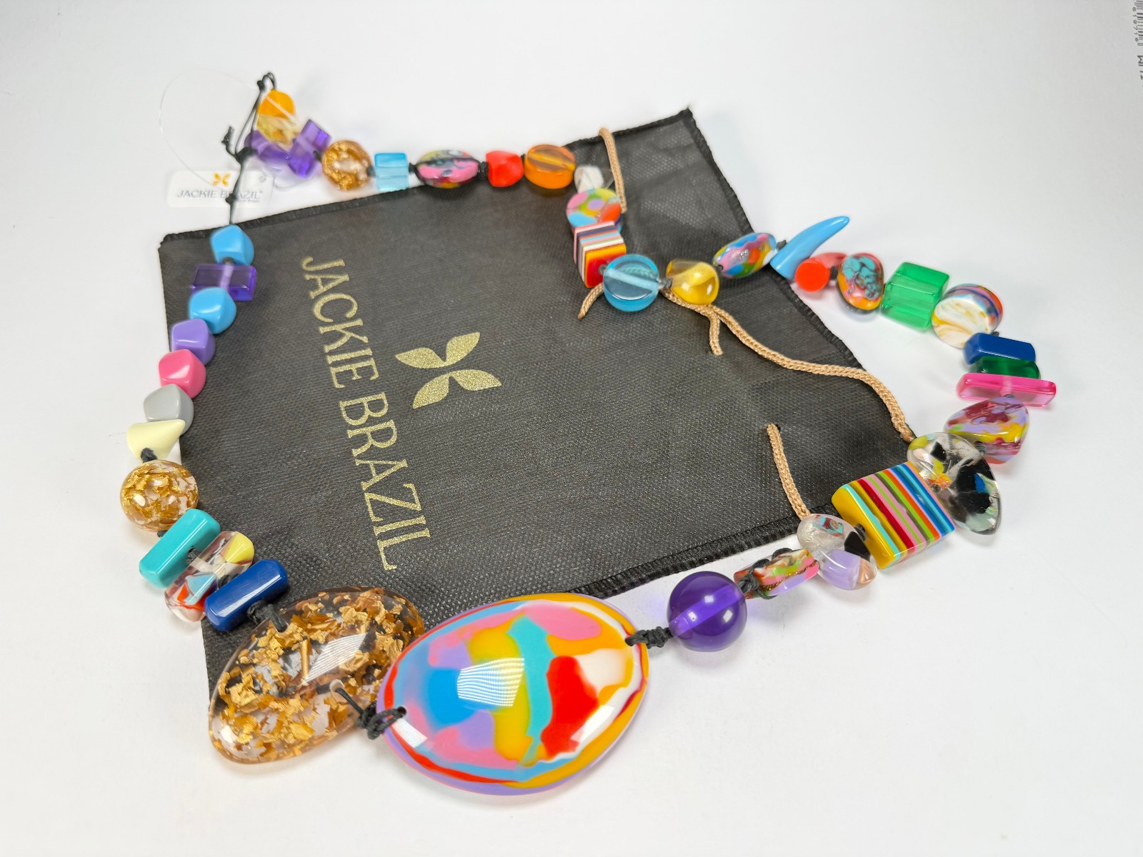 Jackie Brazil “Fusion” Mix Colours Long 110cm Bead Necklace ( N0040 )