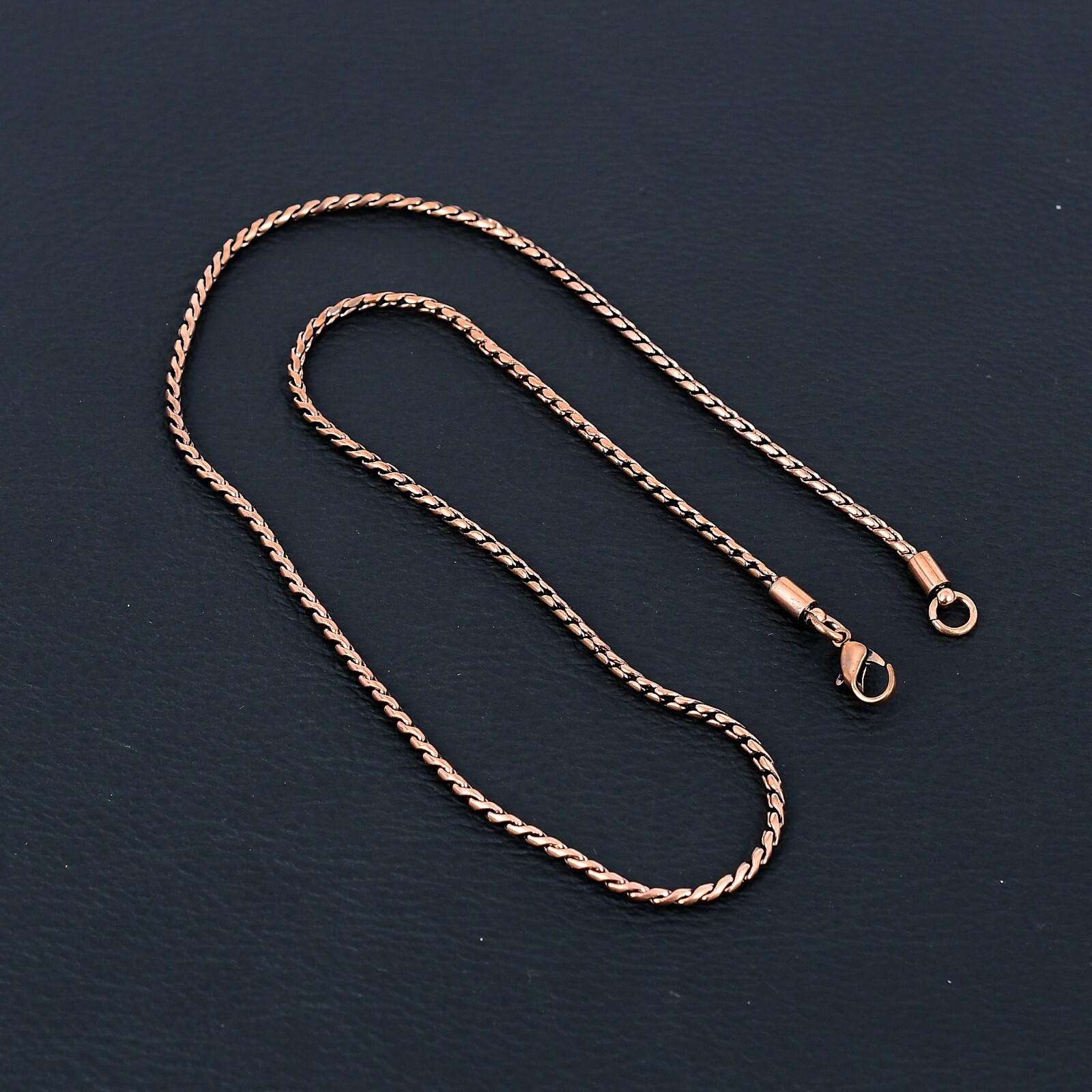 24″ Copper Bead 25 Pic Chain With Hook or Lobster Clasp,Solid High Finished lot