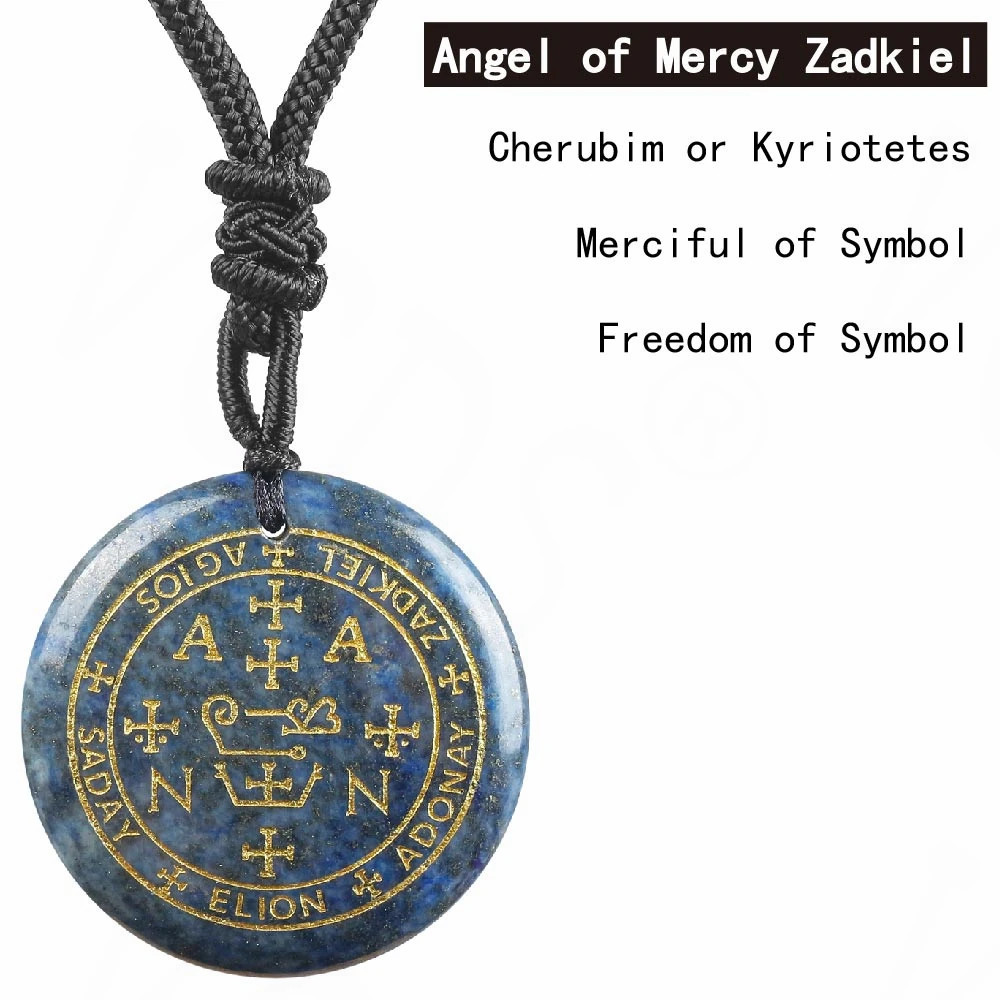Solomon Seven Archangel Michael Gem Lapis Lazuli Gabriel Health Amulet Talisman