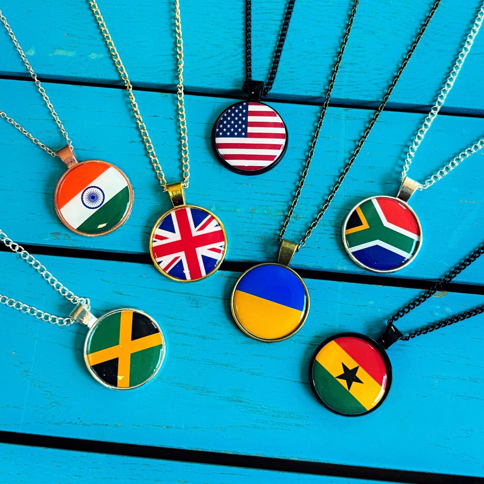 Nepal Flag Necklace • Nepali Pendant Jewellery • Gift for Nepali Women