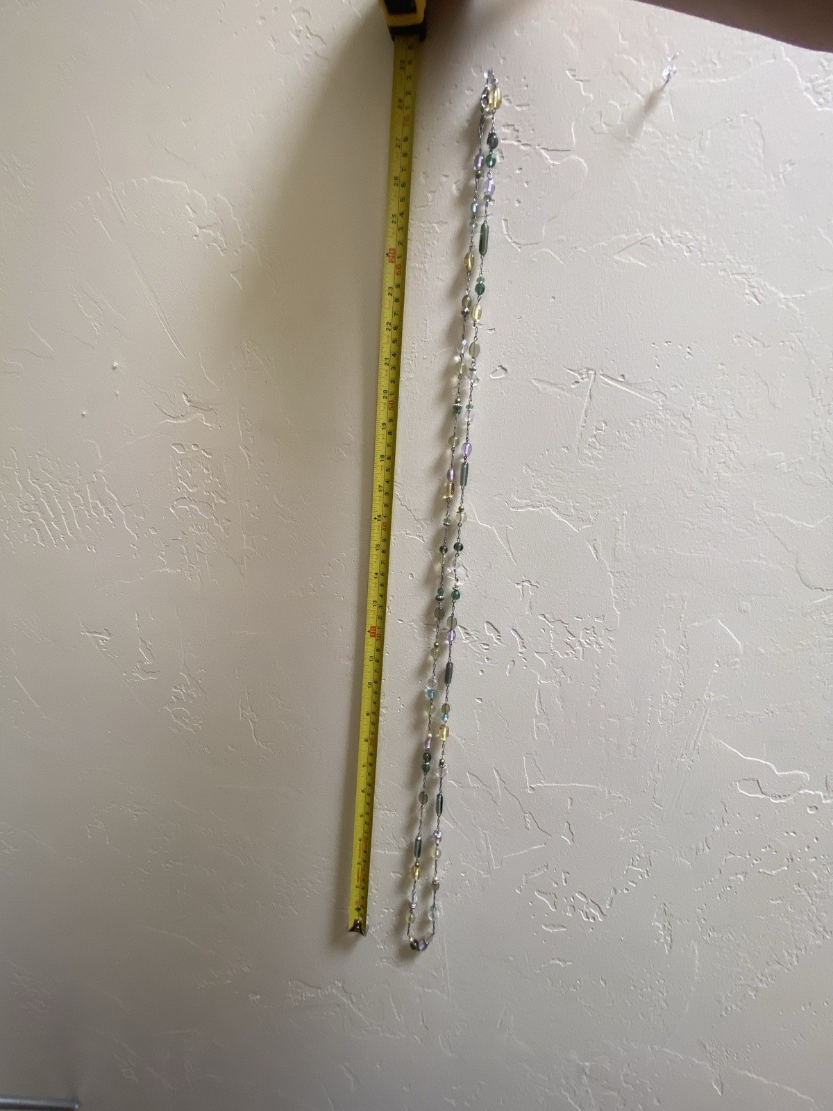 Lia Sophia 58.5” Extra Long Beaded Necklace Glass Mix Rope Opera Boho Pastels