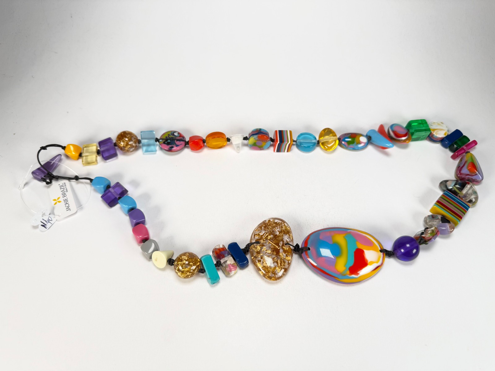 Jackie Brazil “Fusion” Mix Colours Long 110cm Bead Necklace ( N0040 )