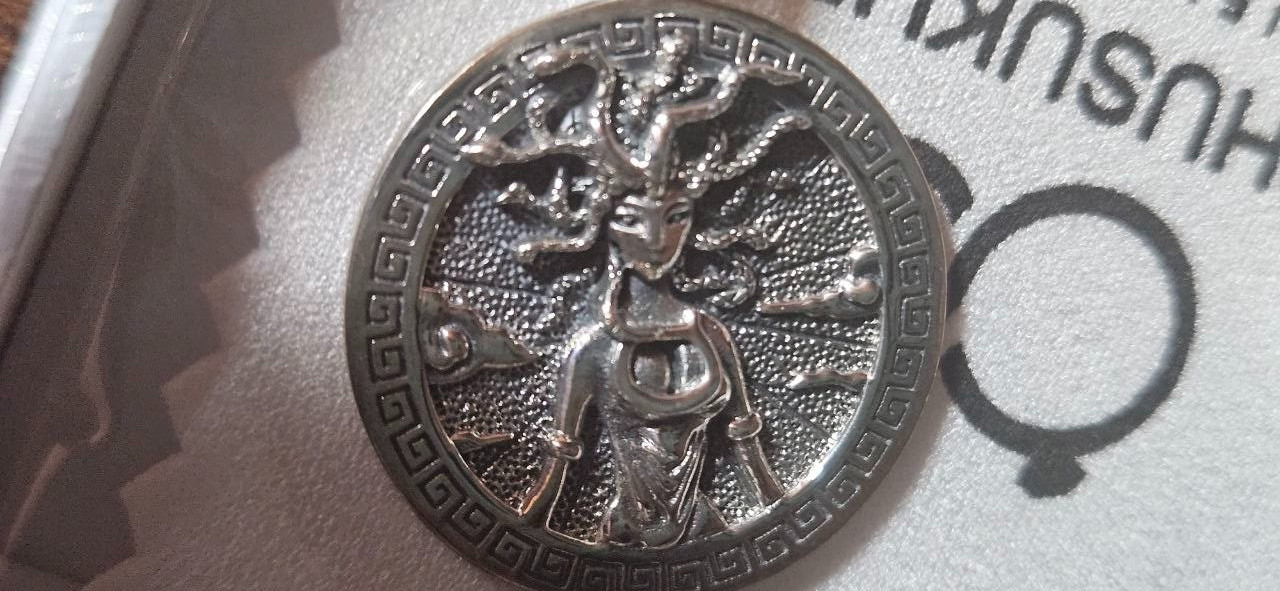 Mystical Beauty Cursed Medusa Necklace 3D Solid Sterling Silver Pendant 925