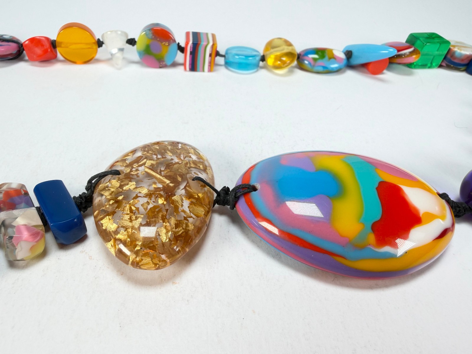 Jackie Brazil “Fusion” Mix Colours Long 110cm Bead Necklace ( N0040 )