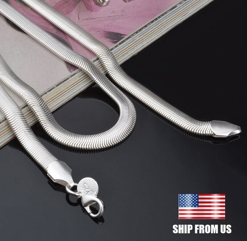 Men Women Stainless Steel Snake Chain Necklace 18-24 Inch Solid Jewelry Gifts
