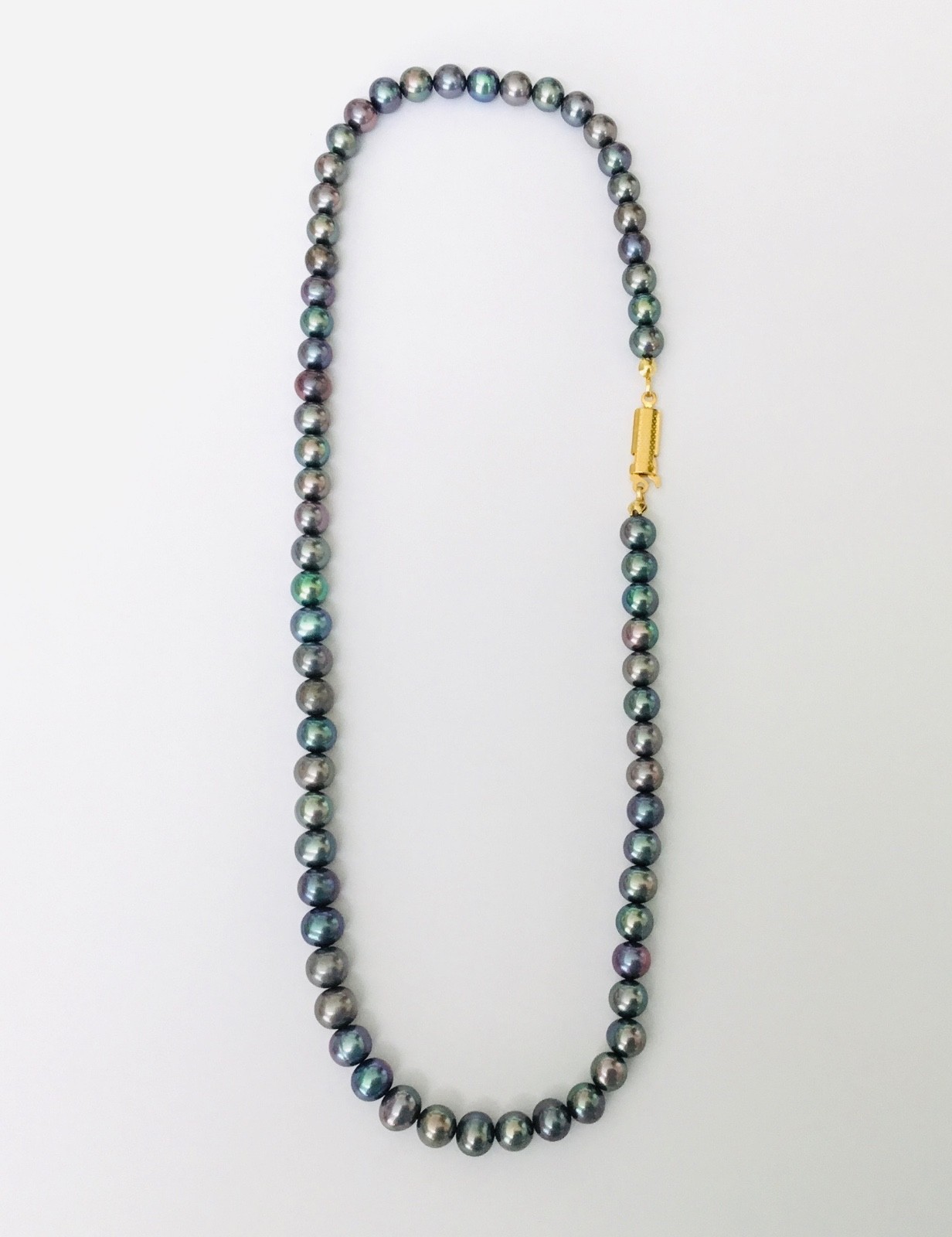 Classic Black Cultured Pearl 17” Long Necklaces NEW