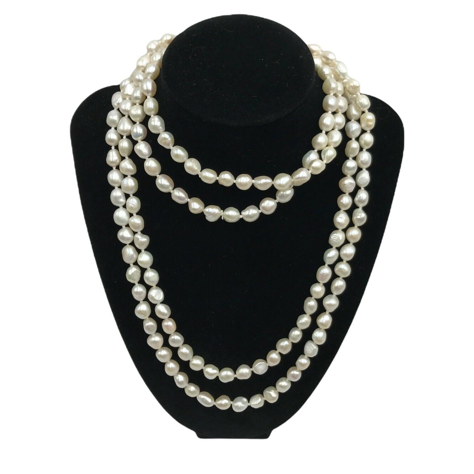 Cultured Freshwater Pearl Endless Strand Necklace Set 2 White & Multicolor JTV