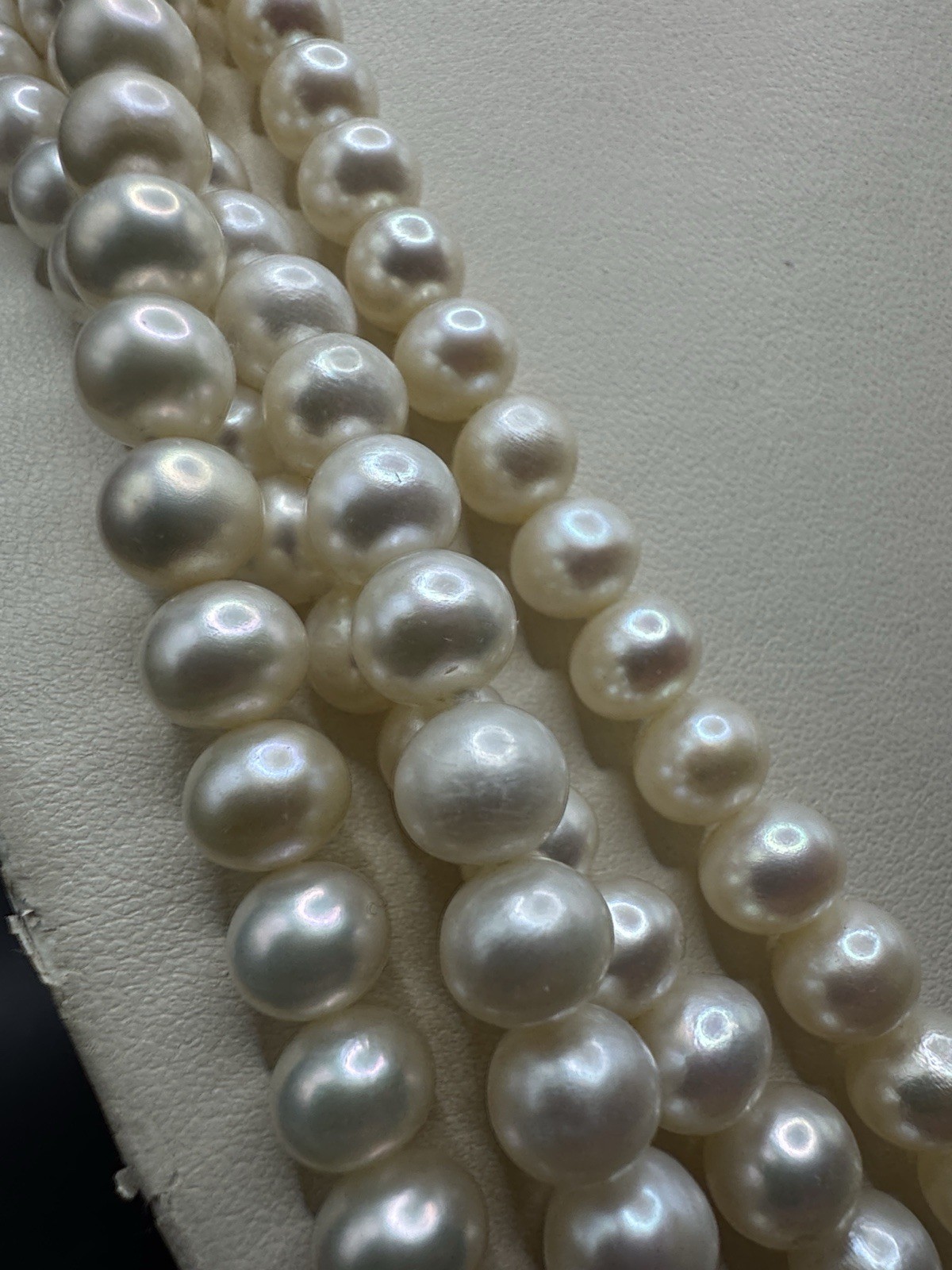 SUPER LONG 100 INCH NATURAL WHITE FRESHWATER REAL PEARL NECKLACES 7-8MM