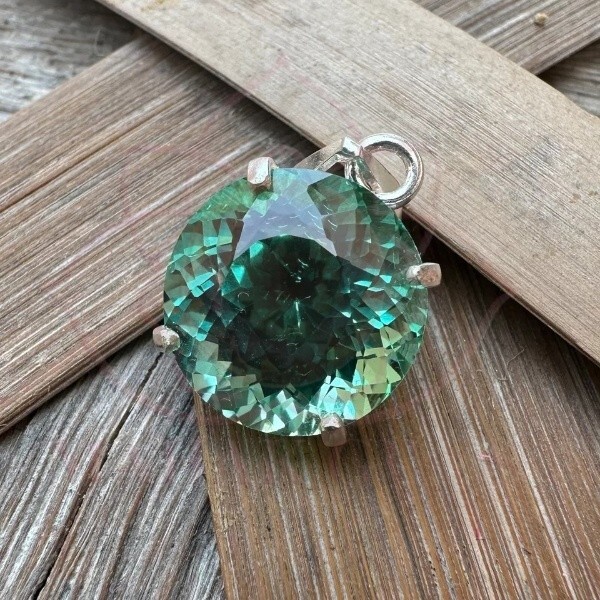 Certified 25.90 Ct Natural Paraiba Tourmaline Loose Gemstone Pendant 925 Silver