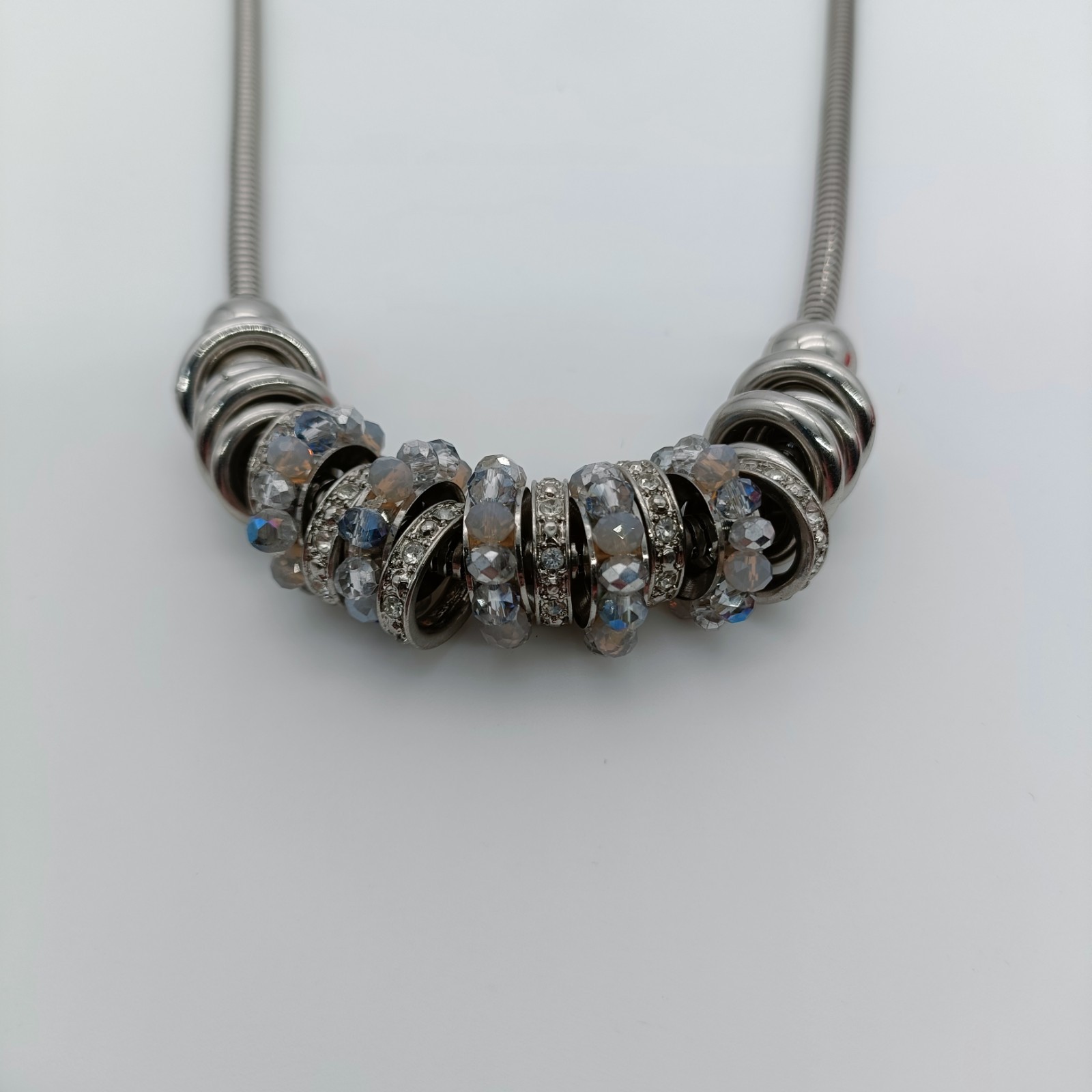 Marks & Spencer M&S Womens Ladies 46cm Grey and Silver Colour Necklace Brand New