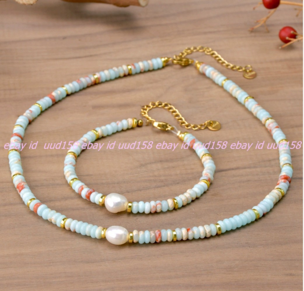 Natural2x4mm Shoushan Jasper Gemstone Rondelle Beads Necklace Bracelet 18/7.5in