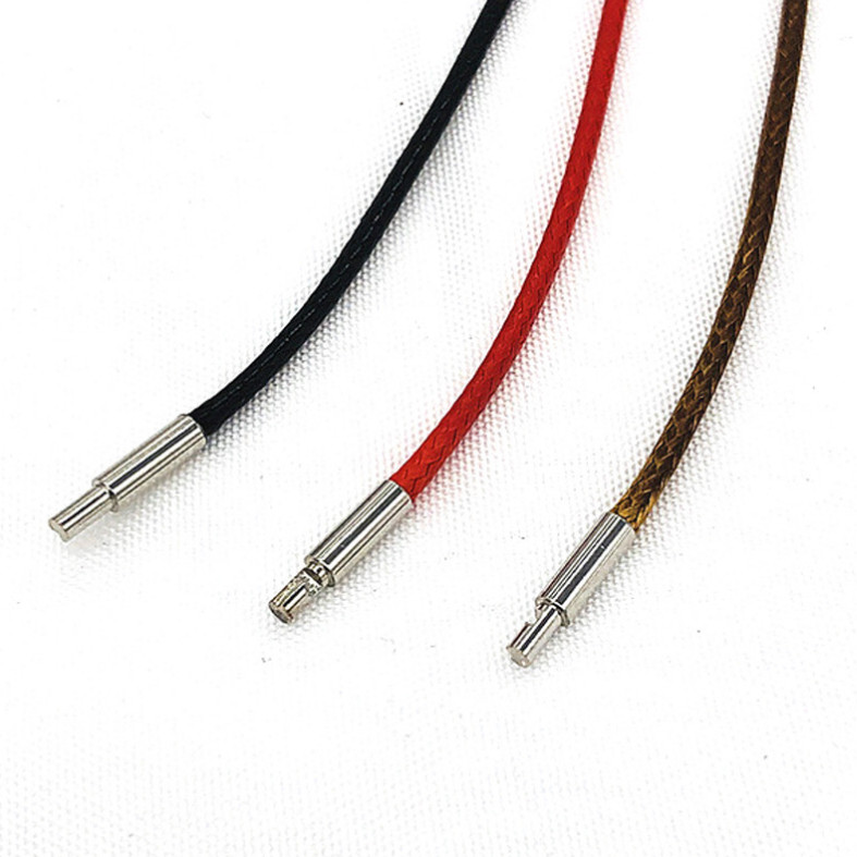 Stainless Steel Clasp 2mm Wax Leather Bracelet Necklace Cord String Chain 7-28″