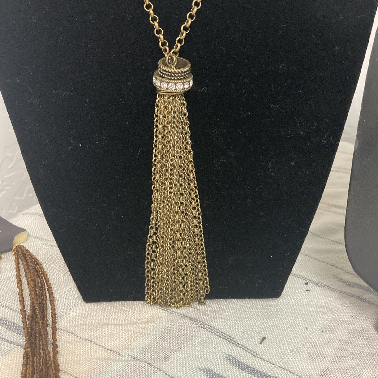 2 A.N.A Necklaces Bronze And Brown Tones