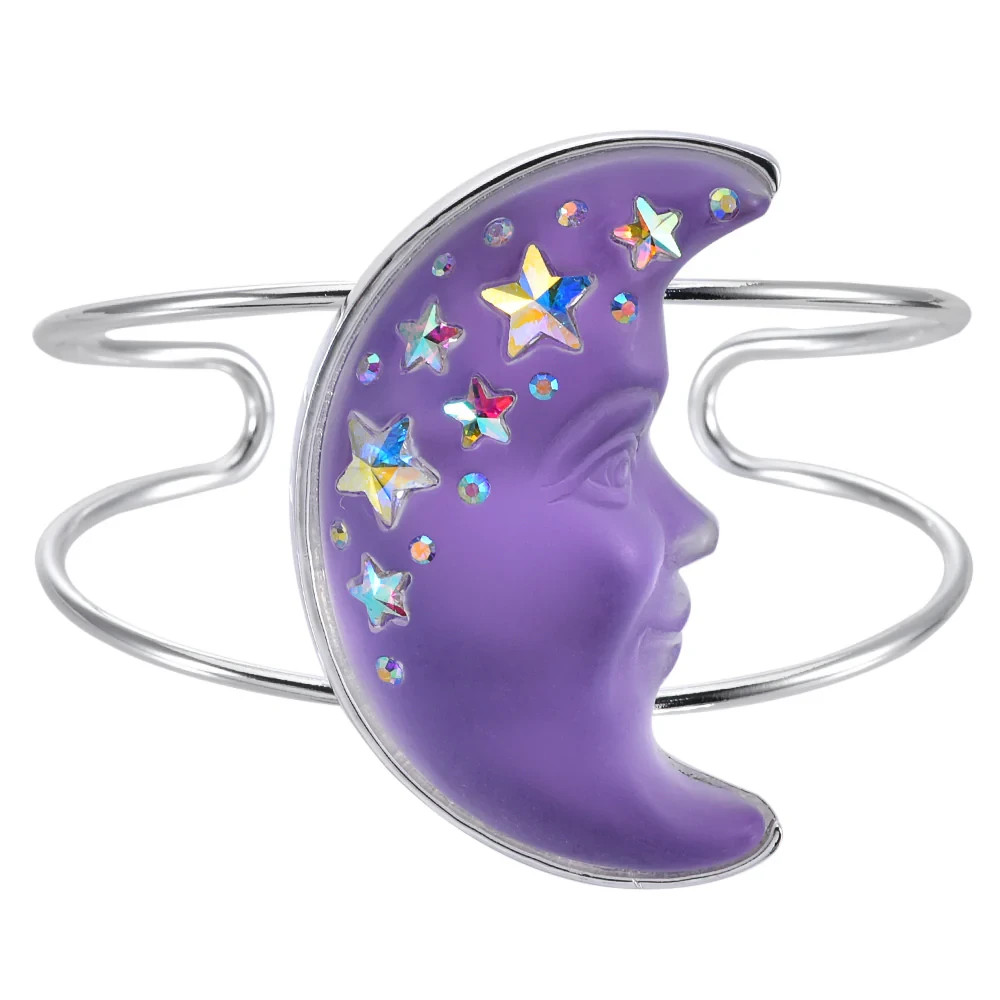 KIRKS FOLLY VENUS ILLUSION SEAVIEW MOON SHADOW 50MM CUFF BRACELET VIOLET ST