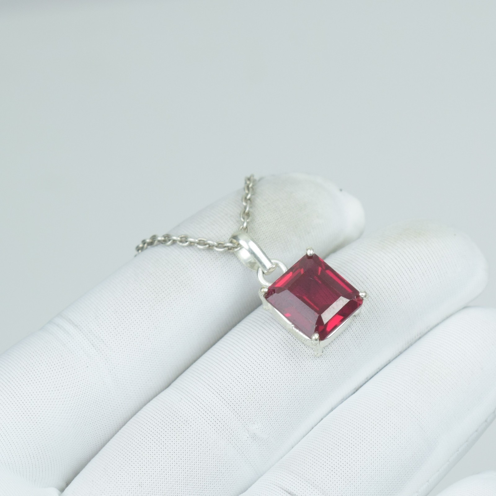 Flawless Red Ruby Necklace Jewelry, Gift For Mom Pendant 16Cts Vintage Pendant,