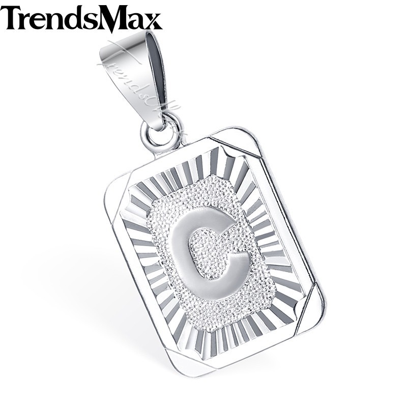 White/Yellow Gold Filled ALPHABET Initial Letter A-Z Pendant Charm Hot Wholesale