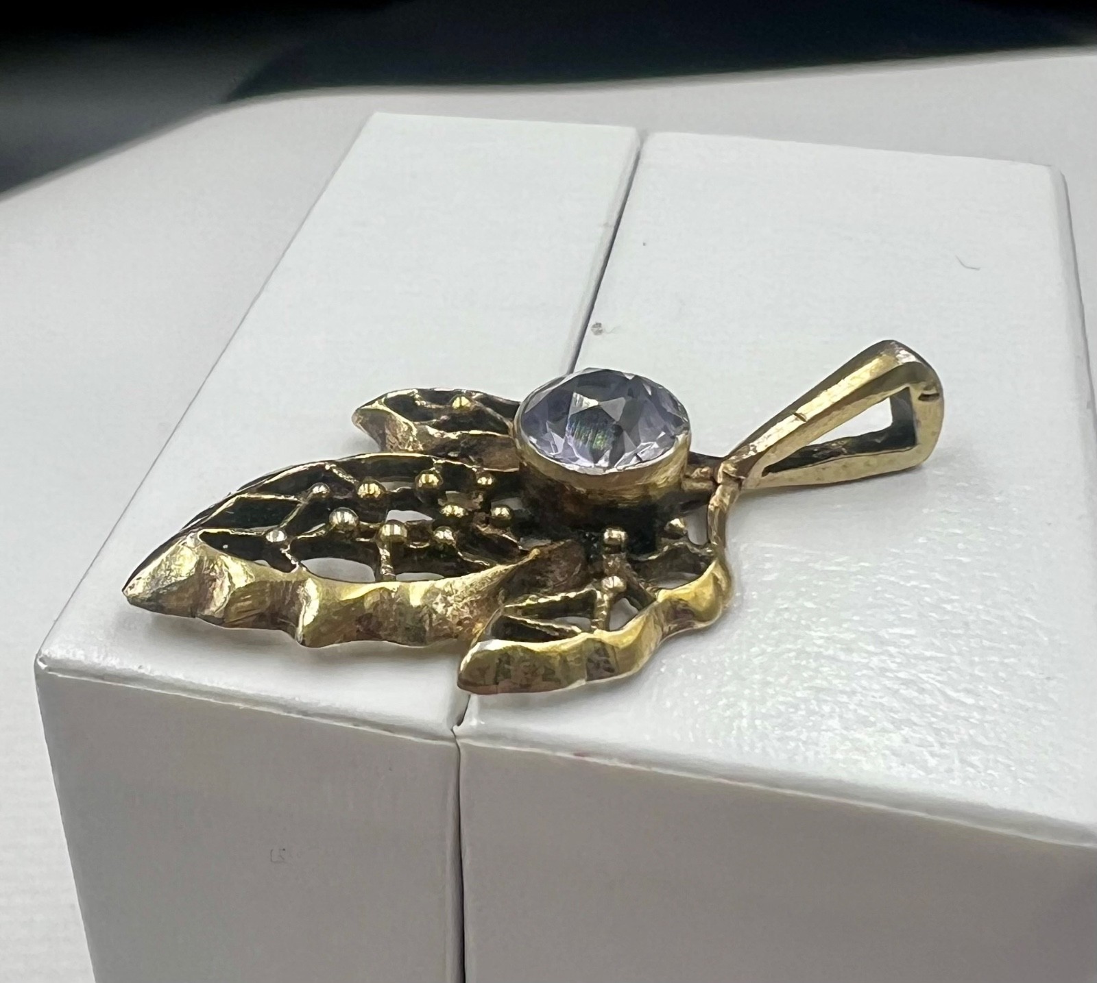 Antique pendant 1970s stone Alexandrite Silver 875 collectible model old
