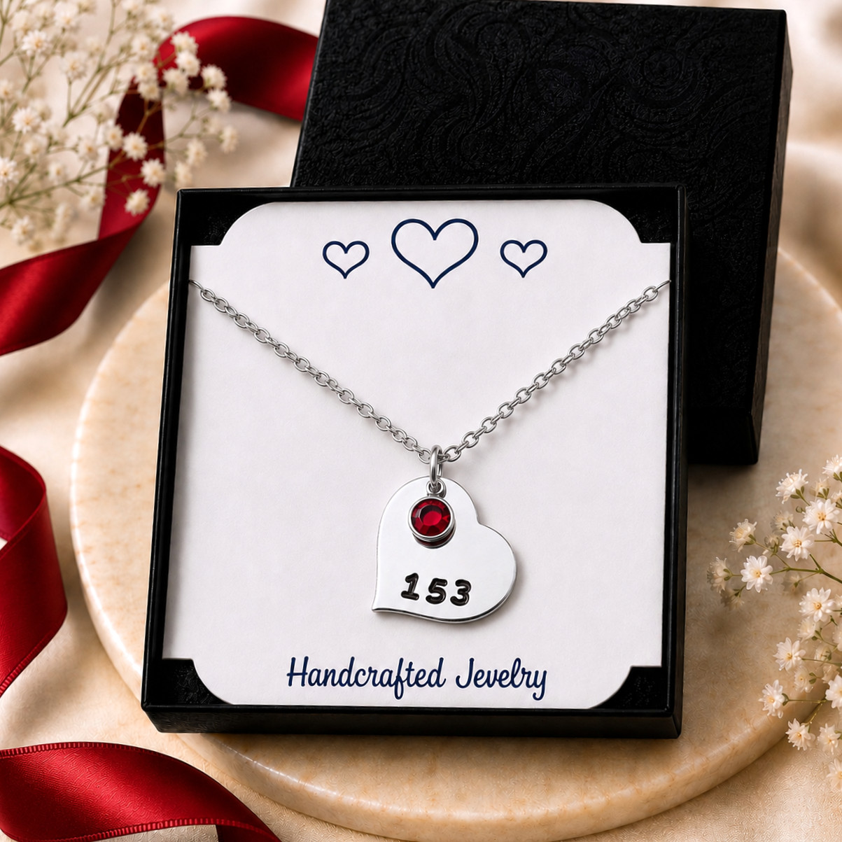 Fire Fighter Necklace with Badge Number, Personalized Firefighter Wife Jewelry