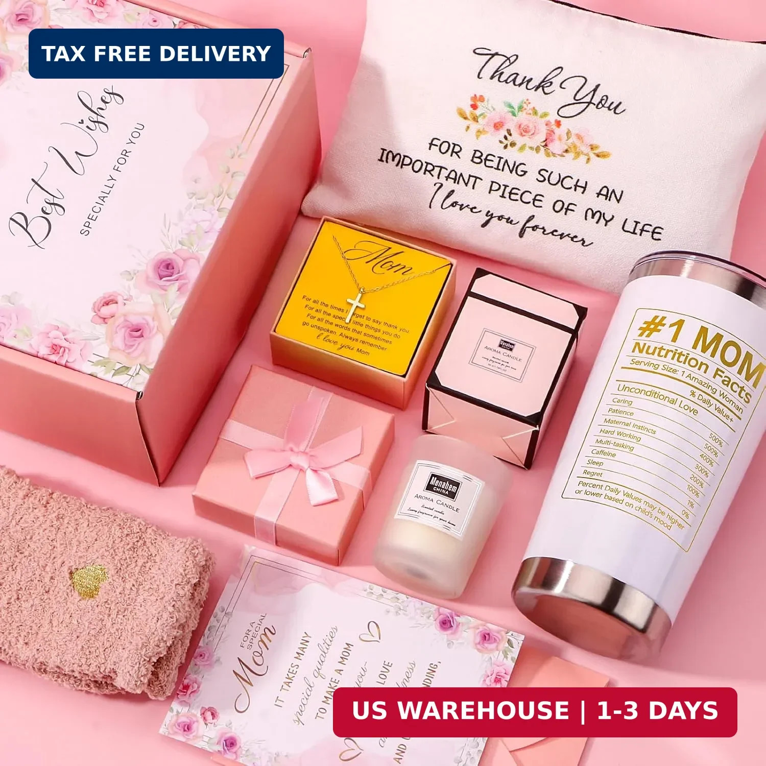 BaiCai Mothers Day Gifts for Mom from Daughter Son – Birthday Gifts for Mom, Mam