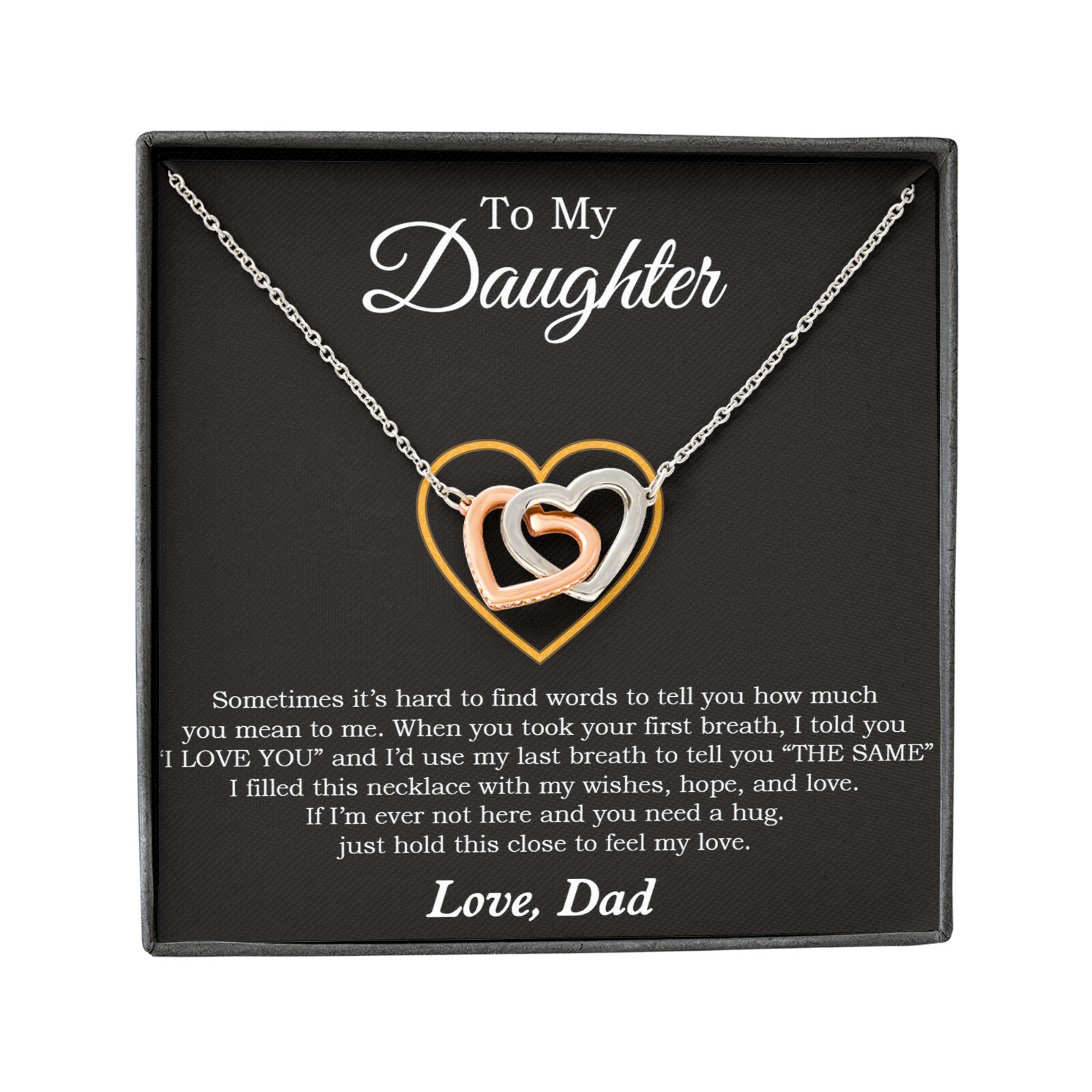 To My Daughter Necklace, Gift For Daughter From Dad, Daughter Father Necklace