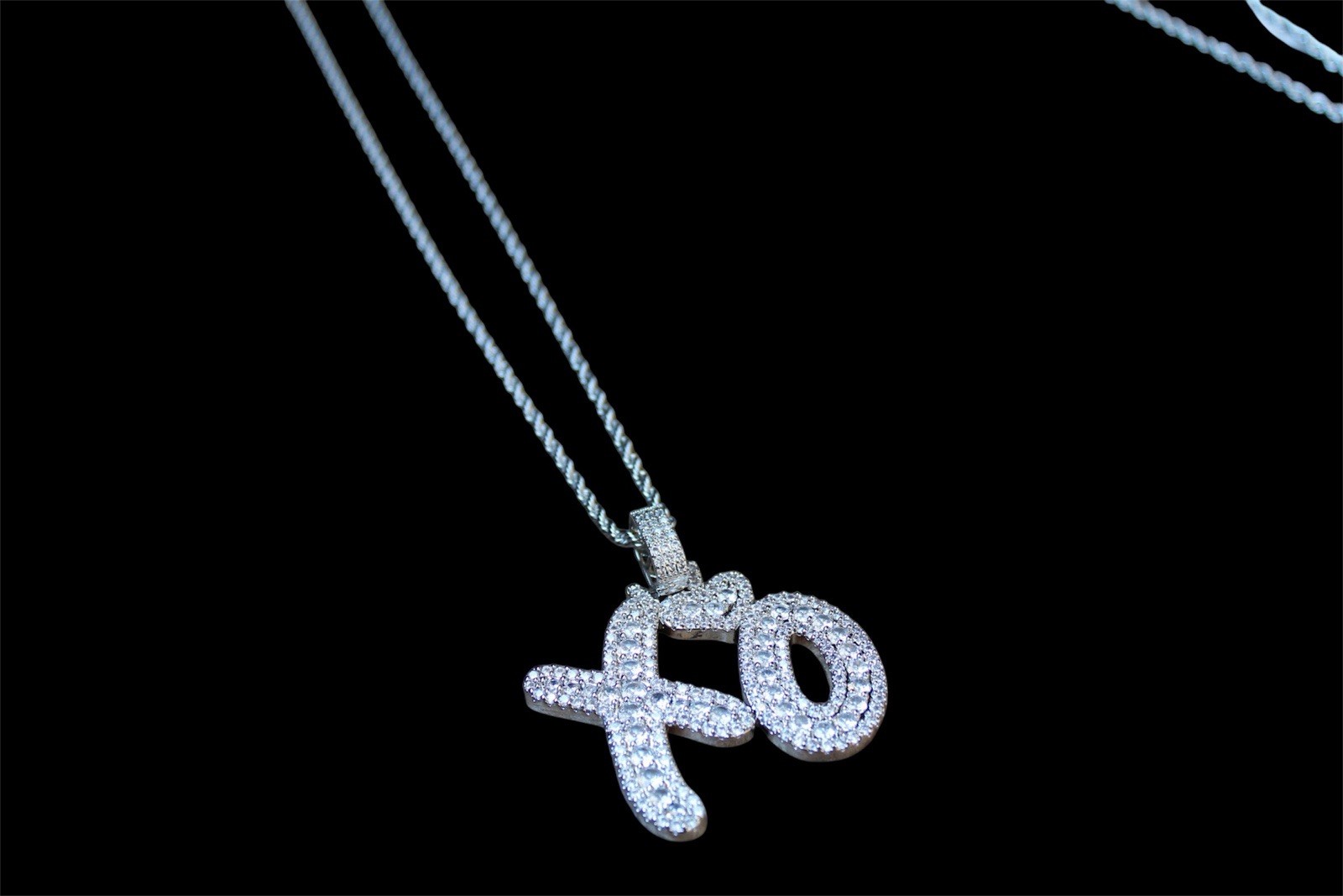 XO Chain – Iced Out XO Pendant &Stainless Steel Chain