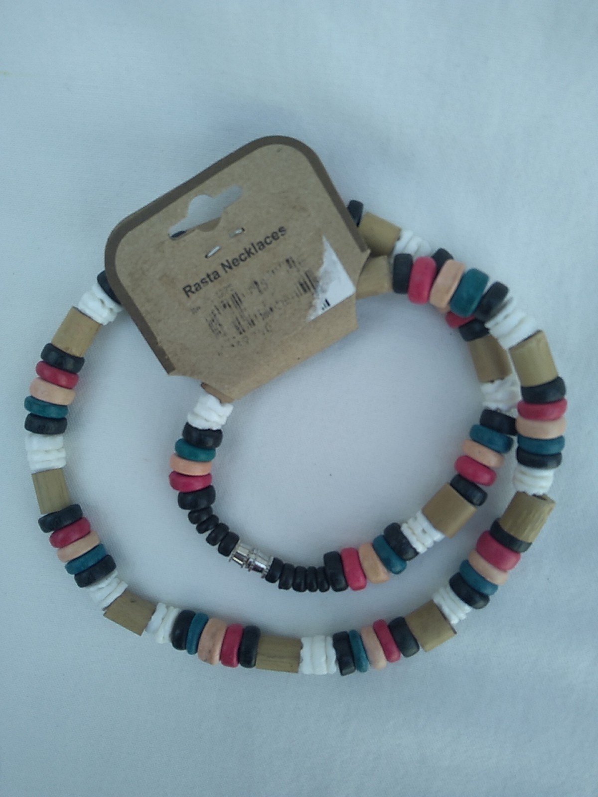 Rasta Ethnic Tribal Surfer Reggae Heishi Necklace 18″ Teen Men USA Seller New