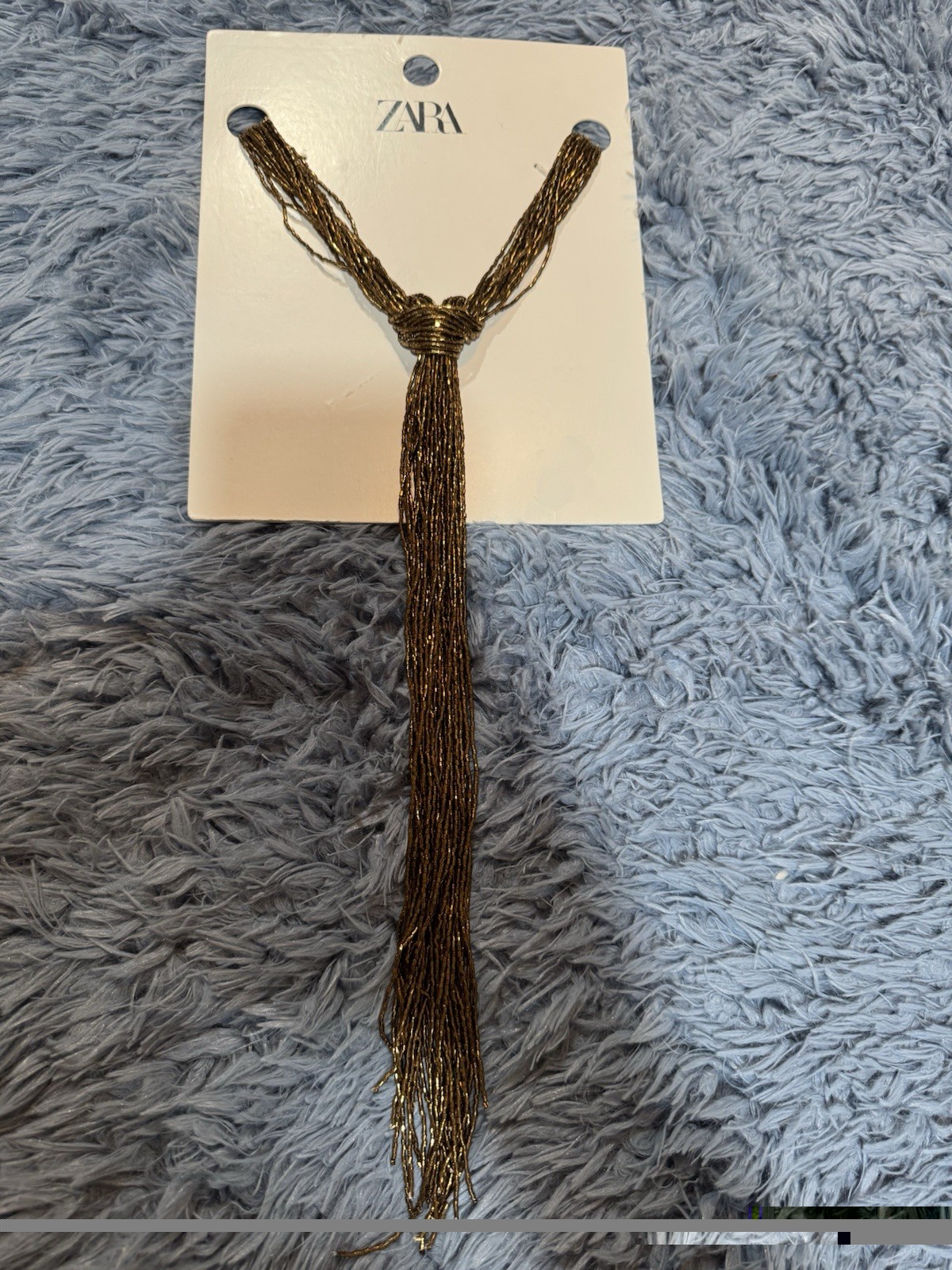 NIP Zara Beaded Tie Necklace