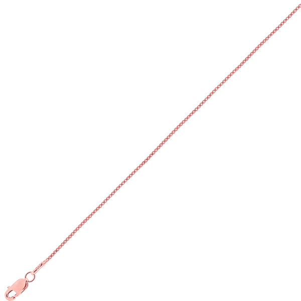 Technibond Venetian Box Chain Necklace 14K Rose Pink Gold Clad Sterling Silver