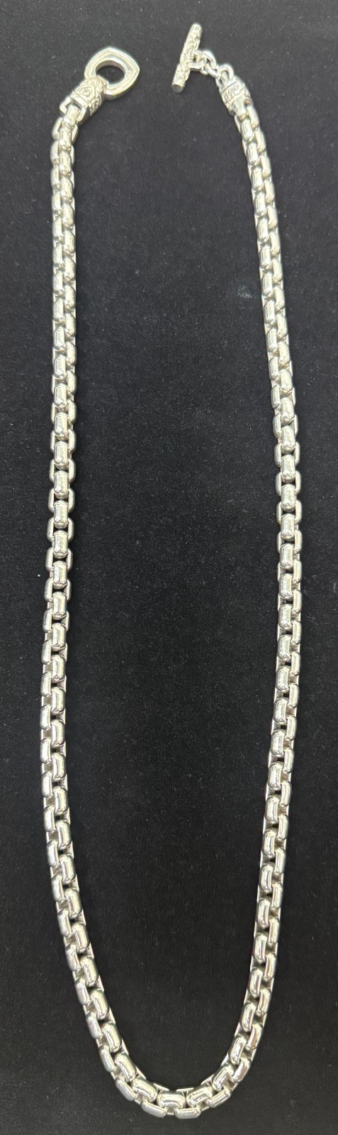 NightRider Classic Box Toggle Chain Necklace, 26″ /7.75mm 170gr