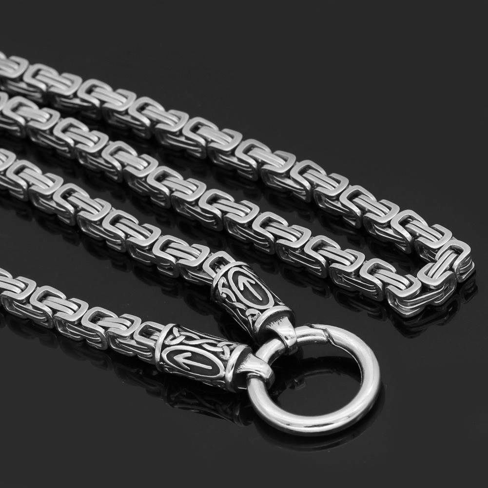 Nordic Arrow Pendant Necklace Silver Titanium Steel Chain 60cm Geometric Unisex