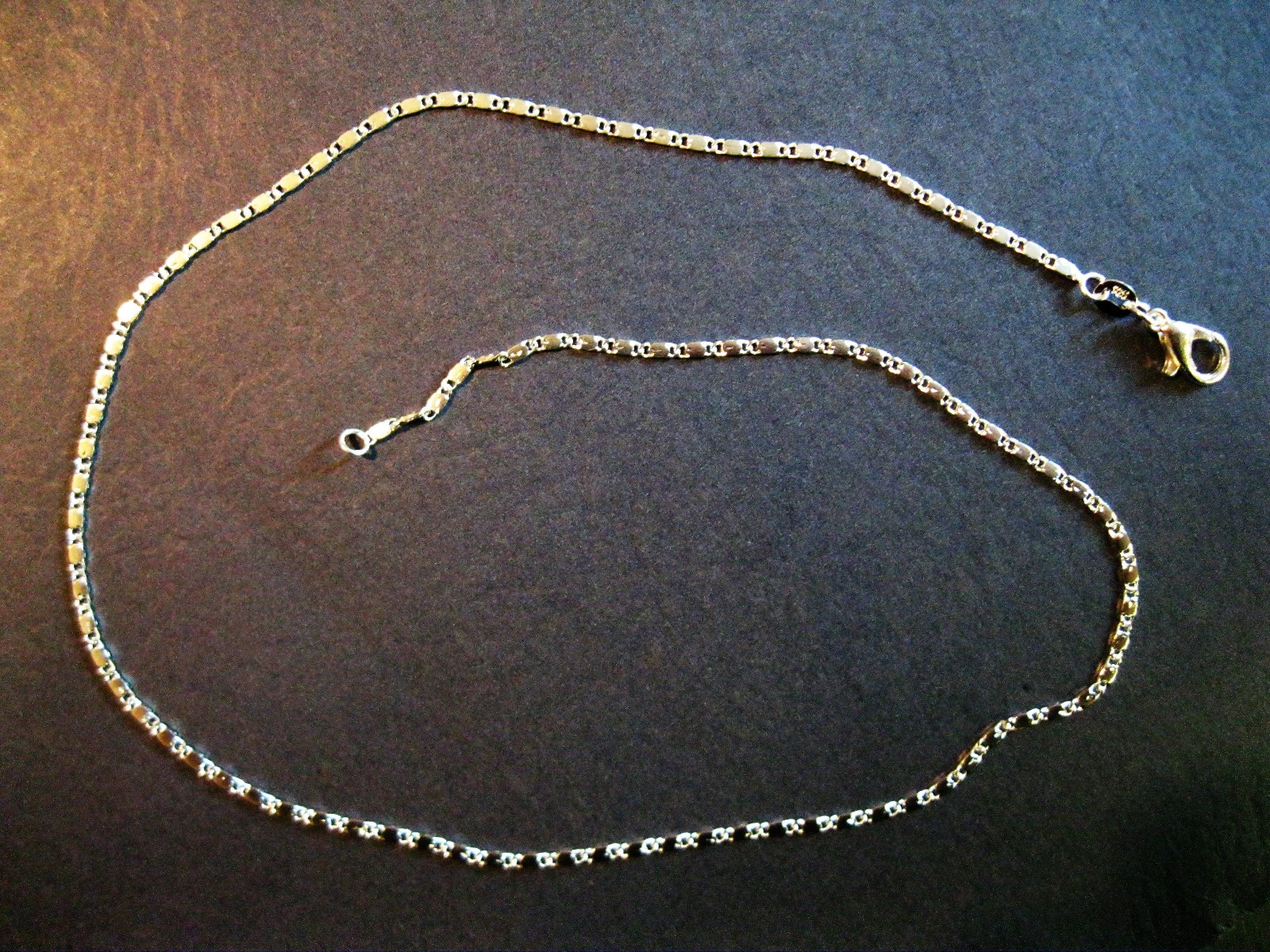 2MM 925 Sterling Silver Fancy Flat Chain Necklace 26″