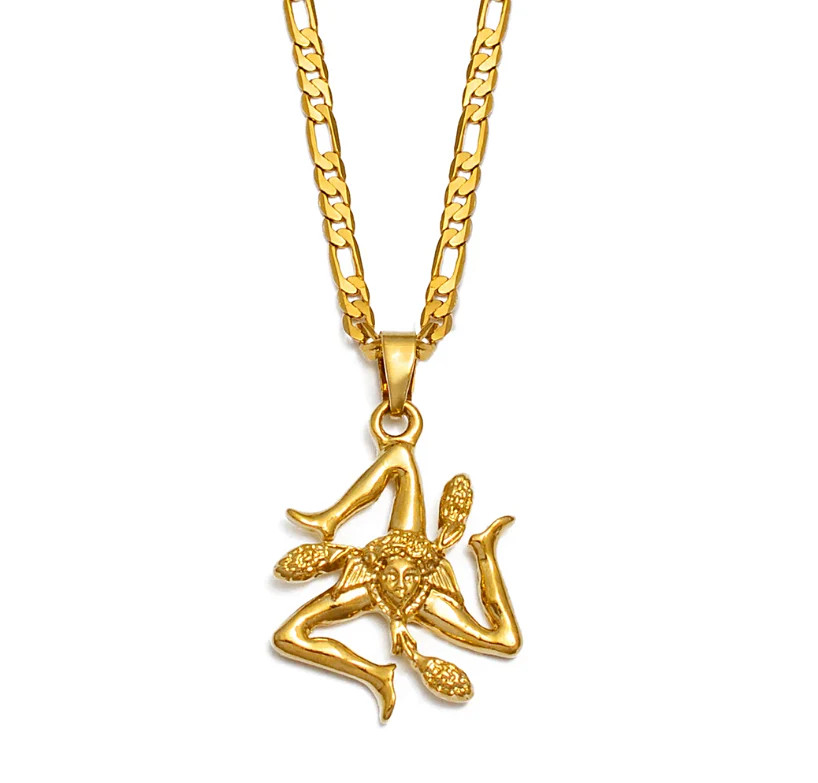 Italy Trinacria Pendant Necklace