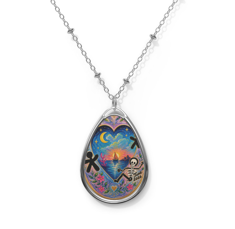 The Heart of a Sailor Original Acrylic Painting • Wearable Art Pendant By JJ
