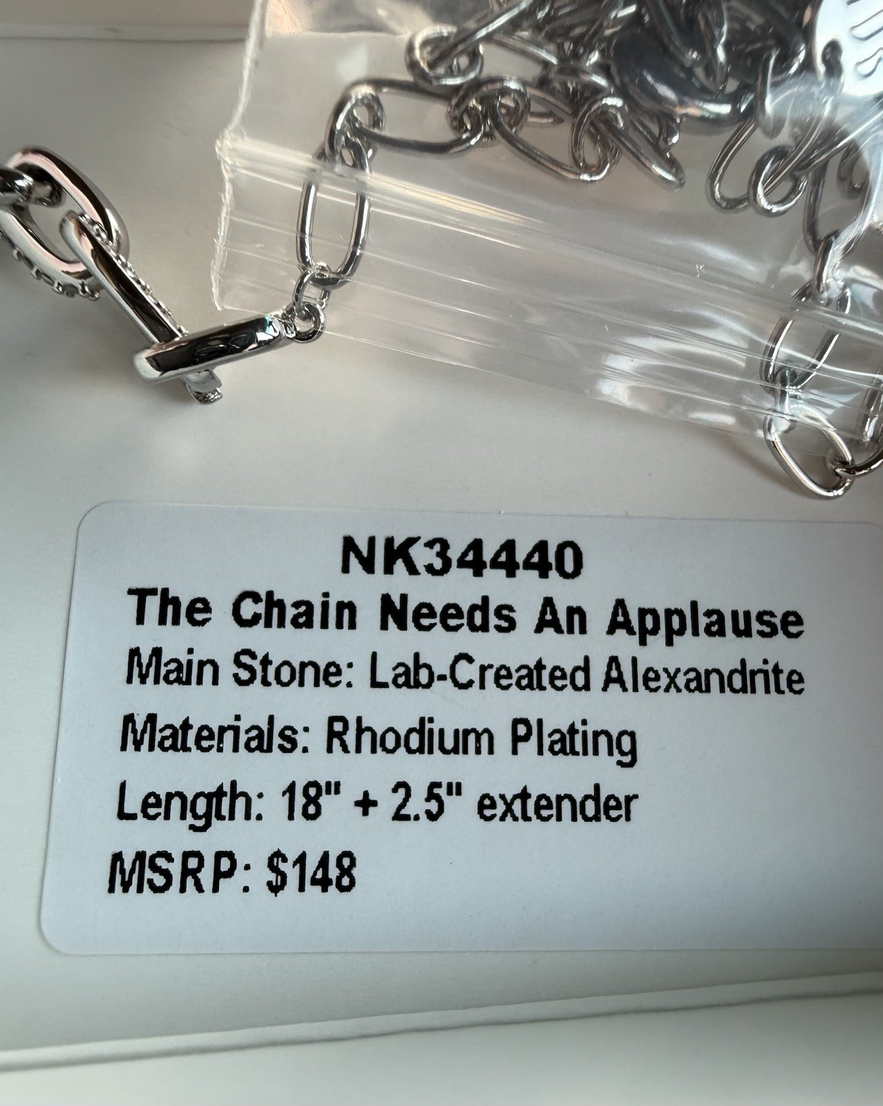 NK34440 Bomb Party The Chain Needs An Applause Lab Created Alexandrite