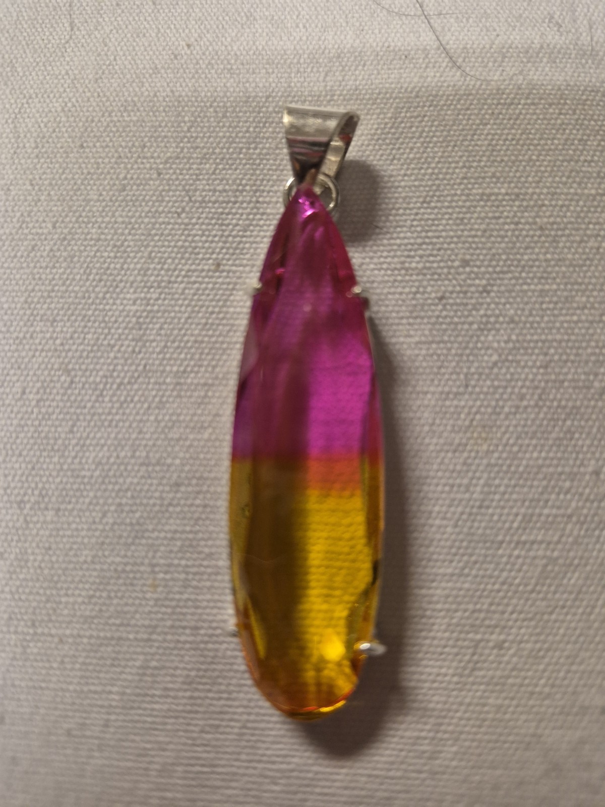 Bi-Color Tourmaline 925 Silver Plated Handmade Pendant of 2.37 Beautiful Gift