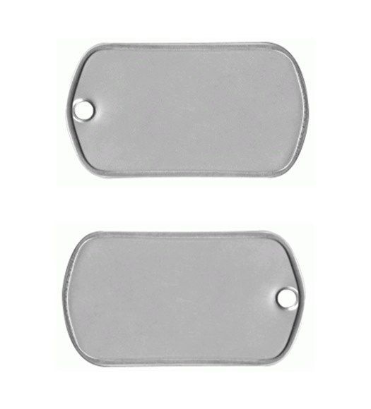 10 Blank Plain Stainless Steel DOG TAGS Pendant ~ Matte Finish ~ Military Spec