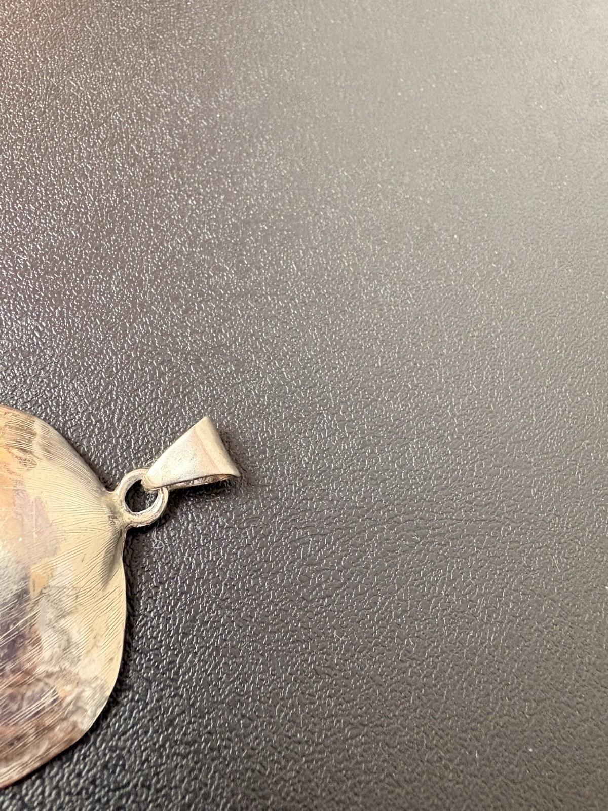 Mexico Sterling Silver Oval Charm Pendant Disc with Bail Metal Pendant