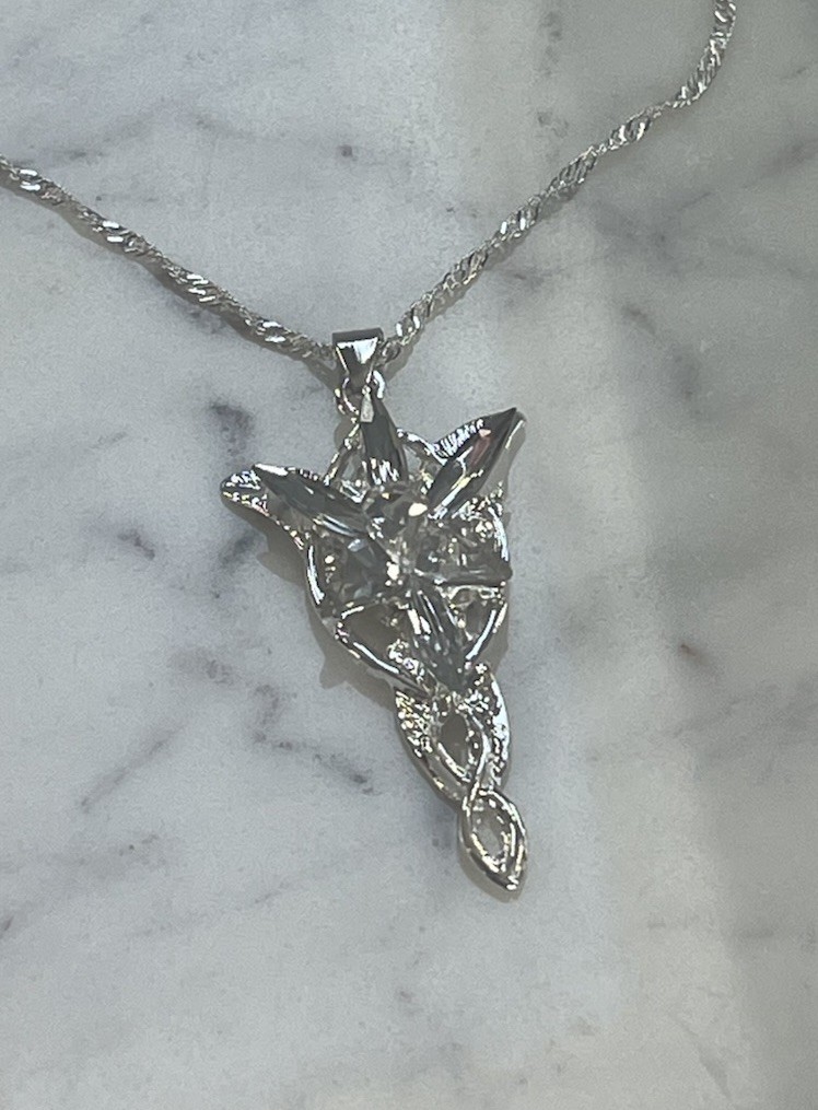 Lord of The Rings Arwen’s Necklace Evenstar Pendant Stainless Steel Chain