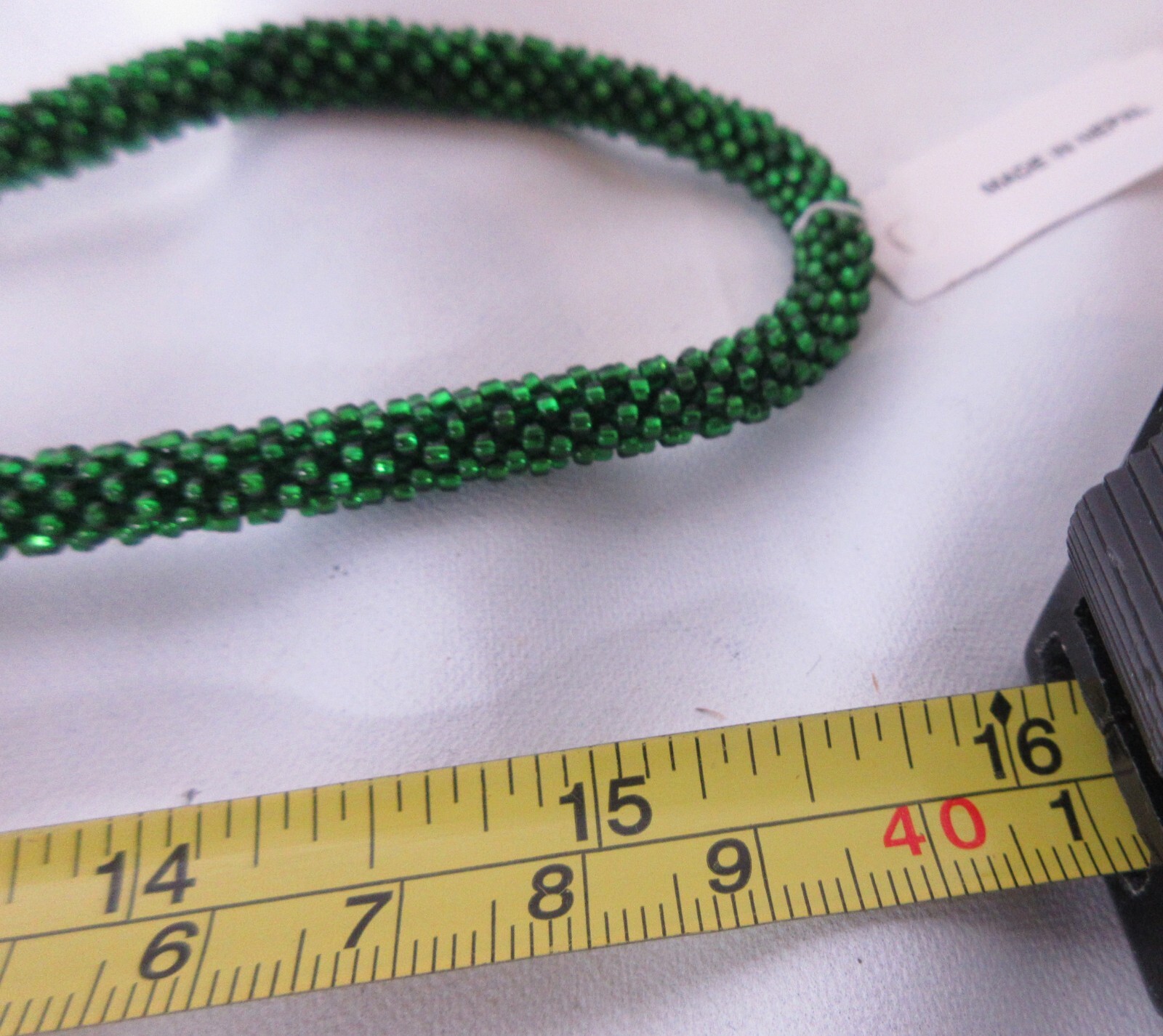 Himalayan Gems Glass Seed Bead Necklace 16″ Long Made in Nepal BEAUTIFUL