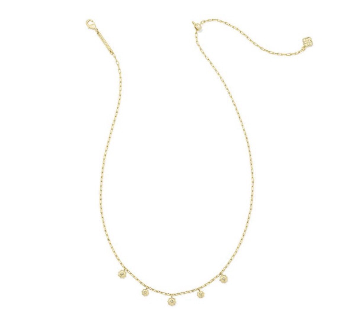 Kendra Scott Marie Strand Necklace – Gold/White Cz One Size