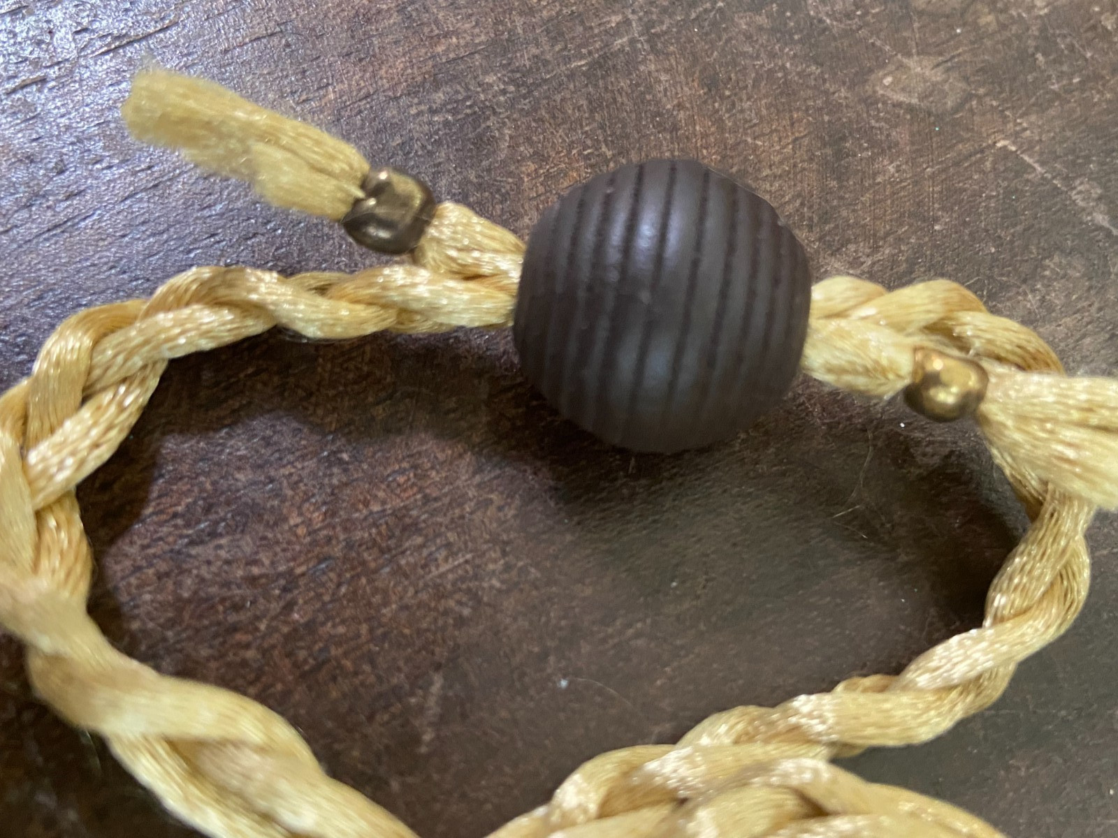 Handcrafted Coral Pendant Necklace – Adjustable Satin Cord with Dancing Figure