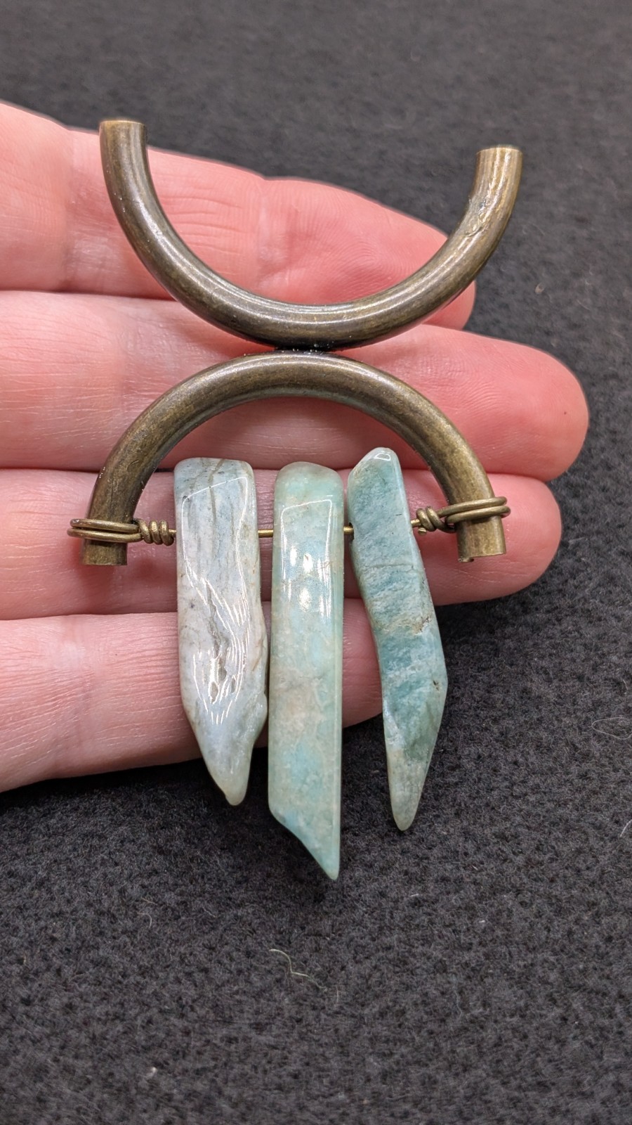 Fashion Statement Gemstone Brass Unique Pendant