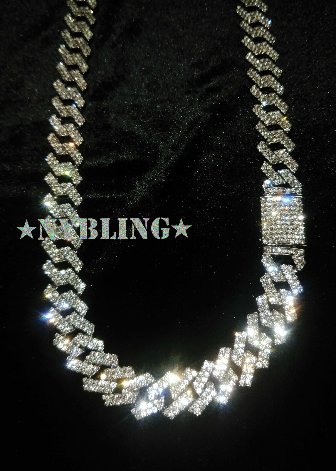 Mens Hip Hop Miami Cuban Prong Link Necklace Bracelet Gold Plated Iced CZ Chain