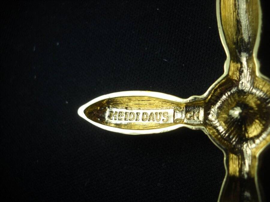 Heidi Daus Treasure of Antiquity Statement Cross Necklace Excellent Original Box