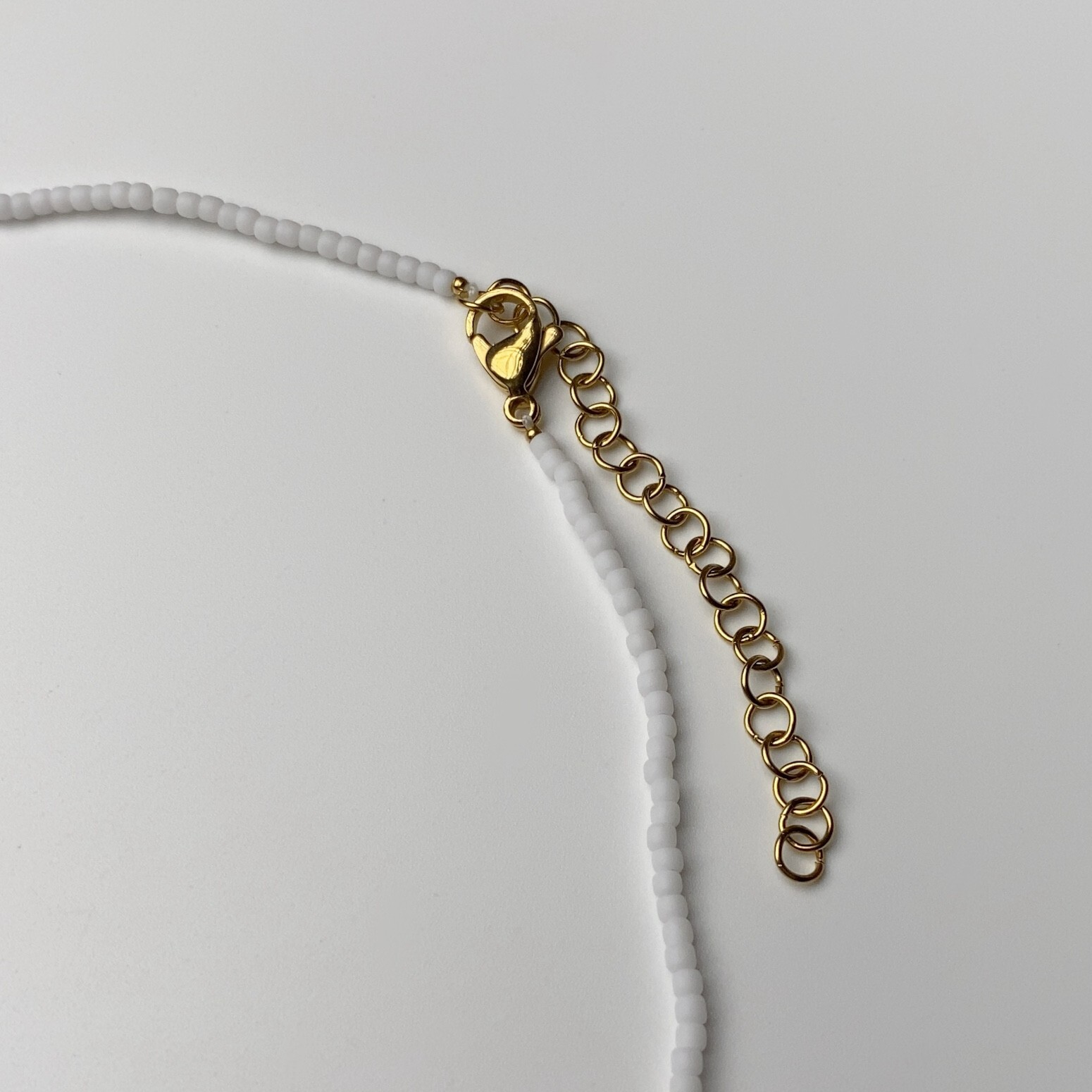 Miyuki Delica Silk Satin Crystal beaded Necklace with Star Pendant. Minimalist