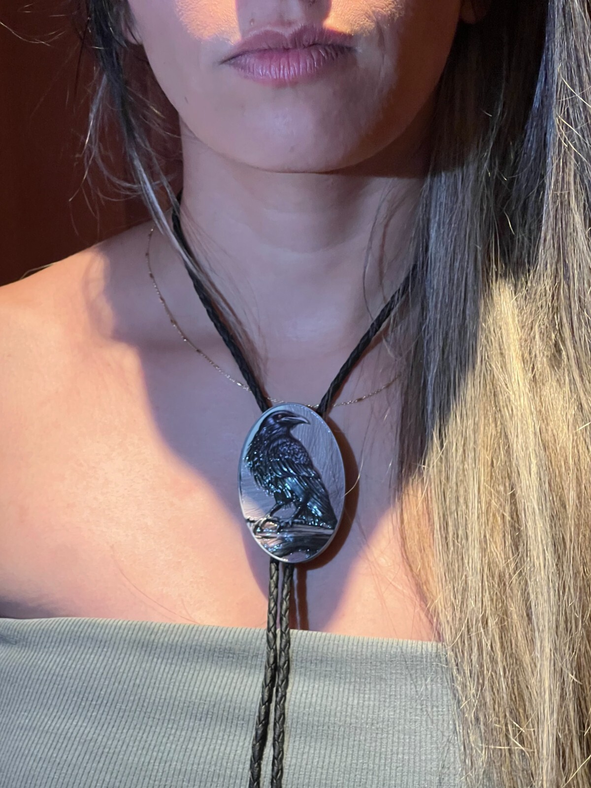 Bolo Tie Raven