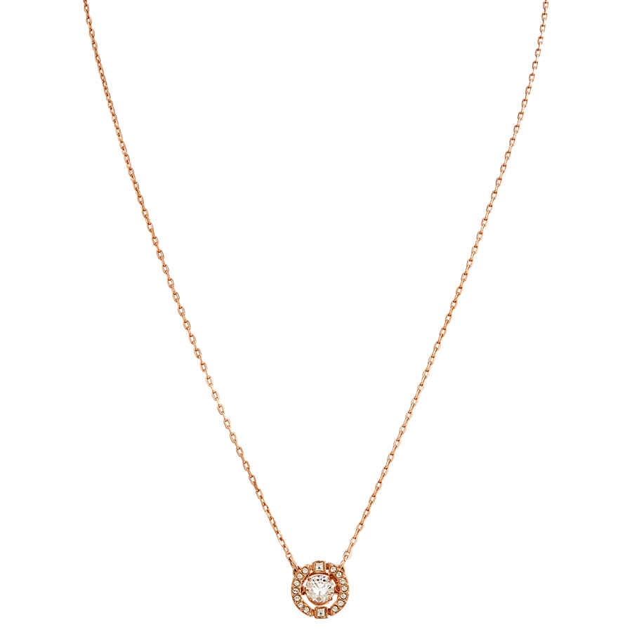 Swarovski Sparkling Dance Round Necklace in Rose Gold